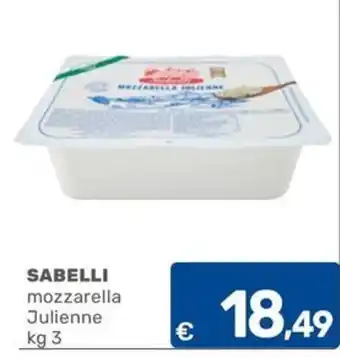 C+C Cash and Carry SABELLI mozzarella Julienne offerta