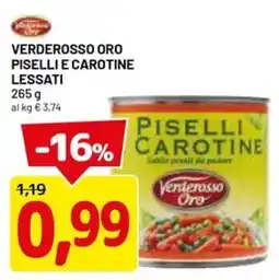 DPiù Verderosso Oro Piselli e Carotine Lessati offerta