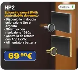 Euronics HP2 Spioncino smart Wi-Fi controllabile da remoto offerta