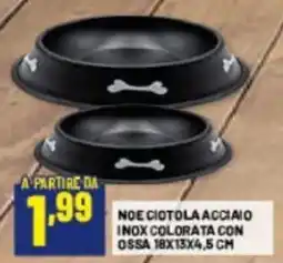 Risparmio Casa NOE CIOTOLA ACCIAIO INOX COLORATA CON OSSA offerta