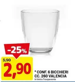 DPiù Bicchieri Valencia offerta
