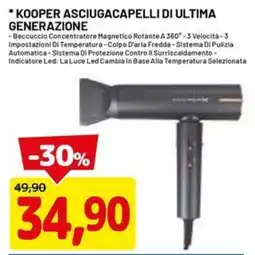 DPiù KOOPER ASCIUGACAPELLI DI ULTIMA GENERAZIONE offerta