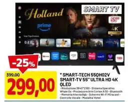 DPiù SMART-TECH 550H02V SMART-TV 55" ULTRA HD 4K QLED offerta