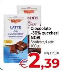 Despar Cioccolato NOVI Fondente/Latte offerta