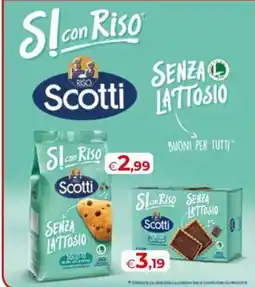 Despar SI con Riso Scotti SENZA LATTOSIO BISCOTTI offerta