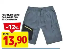 DPiù BERMUDA UOMO DA LAVORO CON TASCONI WORK offerta