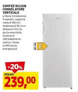 DPiù COMFEÈ CONGELATORE VERTICALE offerta