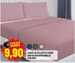 Risparmio Casa Completo letto tinta unita matrimoniale colors offerta