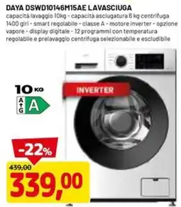 DPiù DAYA DSWD10146M15AE LAVASCIUGA offerta