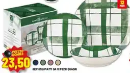 Risparmio Casa SERVIZIO PIATTI DA 12 PEZZI QUADRI offerta