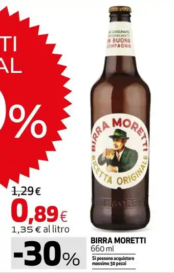 Extracoop Birra Moretti offerta