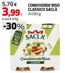 Extracoop Condiverde Riso Classico Sacla offerta
