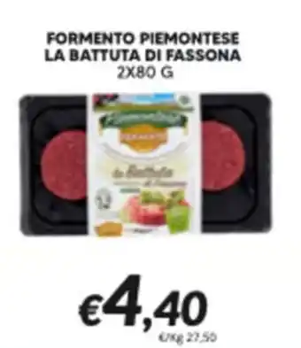 Supermercati Visotto FORMENTO PIEMONTESE LA BATTUTA DI FASSONA offerta
