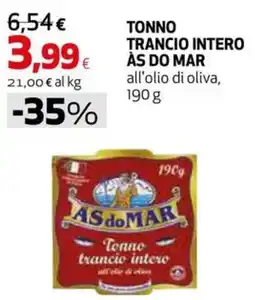 Extracoop AS do MAR Tonno trancio intero offerta