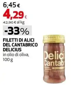 Extracoop FILETTI DI ALICI DEL CANTABRICO DELICIOUS offerta