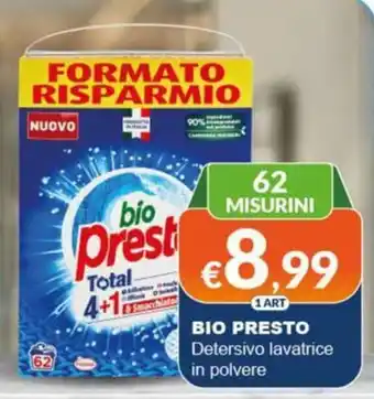 Mister Risparmio bio Presto Detersivo lavatrice in polvere offerta