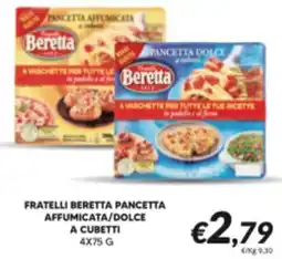 Supermercati Visotto Fratelli Beretta Pancetta Affumicata/Dolce a Cubetti offerta