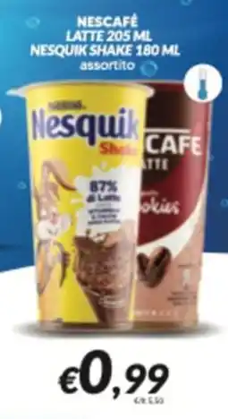 Supermercati Visotto Nescafé latte nesquik shake offerta