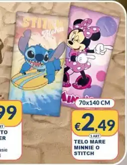 Mister Risparmio TELO MARE MINNIE O STITCH offerta