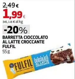Extracoop Barretta Cioccolato al Latte Croccante FULFIL offerta