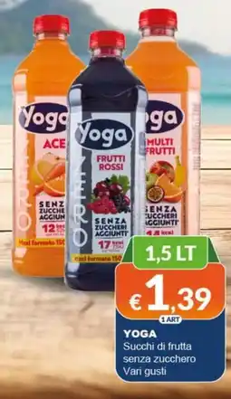 Mister Risparmio YOGA Succhi di frutta senza zucchero offerta