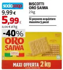 Extracoop Biscotti ORO SAIWA offerta