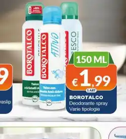Mister Risparmio BOROTALCO Deodorante spray offerta