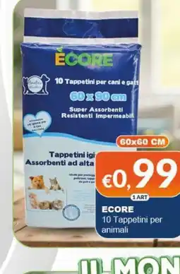 Mister Risparmio ECORE 10 Tappetini per animali offerta