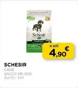 Arcaplanet Schesir cane sacco gr 800 offerta