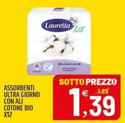 Ard Discount Laurella Assorbenti Ultra Giorno con Ali Cotone Bio offerta
