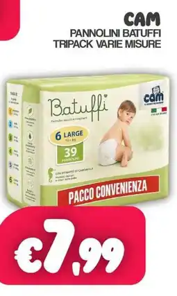 Franzy's Cam pannolini batuffi tripack offerta