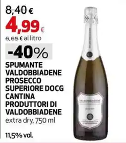 Extracoop Spumante Valdobbiadene Prosecco Superiore DOCG Cantina Produttori di Valdobbiadene offerta