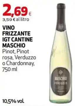 Extracoop Vino frizzante IGT Cantine Maschio offerta