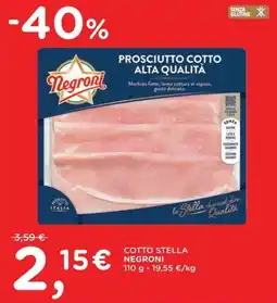 Poli Prosciutto Cotto Alta Qualità Negroni offerta