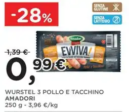 Poli WURSTEL 3 POLLO E TACCHINO AMADORI offerta