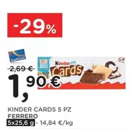 Poli Kinder Cards 5 PZ FERRERO offerta