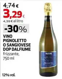 Extracoop Vino Pignoletto o Sangiovese DOP Dalfiume offerta