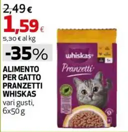 Extracoop ALIMENTO PER GATTO PRANZETTI WHISKAS offerta