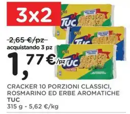 Poli Cracker 10 Porzioni Classici, Rosmarino ed Erbe Aromatiche TUC offerta