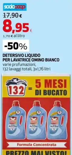 Extracoop Detersivo liquido per lavatrice Omino Bianco offerta