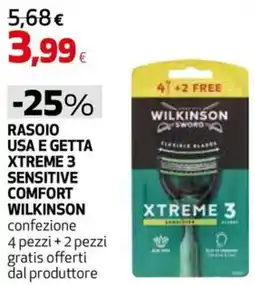 Extracoop Rasoio usa e getta xtreme 3 sensitive comfort wilkinson offerta
