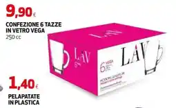 Extracoop Tazze in vetro vega LAV offerta