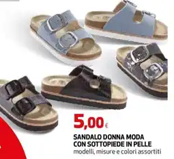 Extracoop Sandalo donna moda con sottopiede in pelle offerta