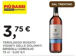 Poli Teroldego Rosato Vigneti delle Dolomiti Grigolli Concilio offerta