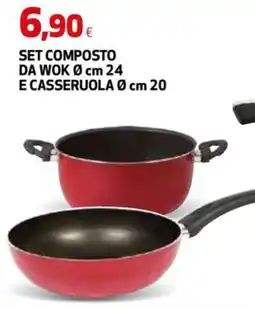 Extracoop SET COMPOSTO DA WOK Ø cm 24 E CASSERUOLA Ø cm 20 offerta