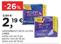 Poli ASSORBENTI SETA ULTRA LINES offerta
