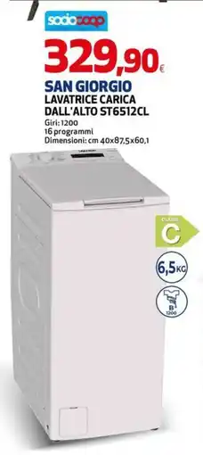 Extracoop SAN GIORGIO LAVATRICE CARICA DALL'ALTO ST6512CL offerta