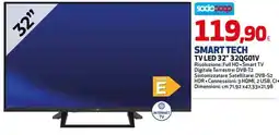 Extracoop SMART TECH TV LED 32" 32QG01V offerta