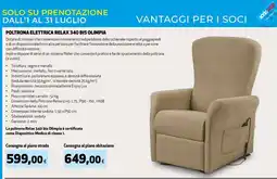 Extracoop POLTRONA ELETTRICA RELAX 340 BIS OLIMPIA offerta