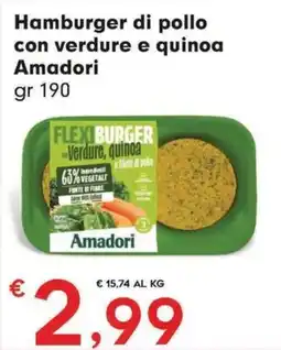 DeSpar Express Hamburger di pollo con verdure e quinoa Amadori offerta